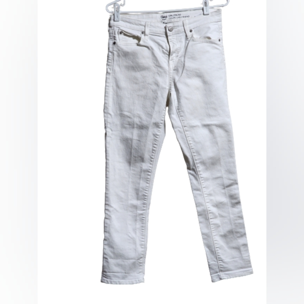Gap girlfriend denim jeans color white size US4 /27R